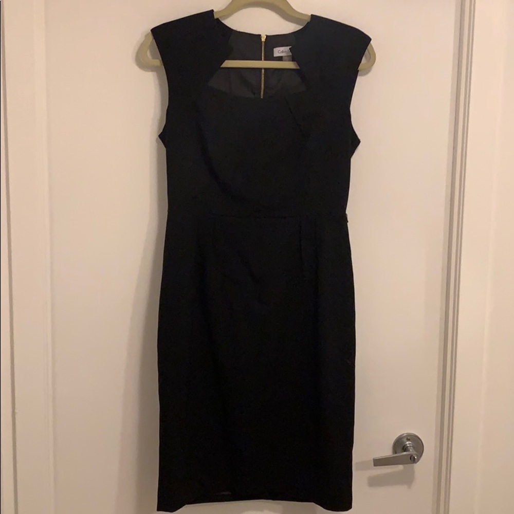 Calvin Klein black formal business dress